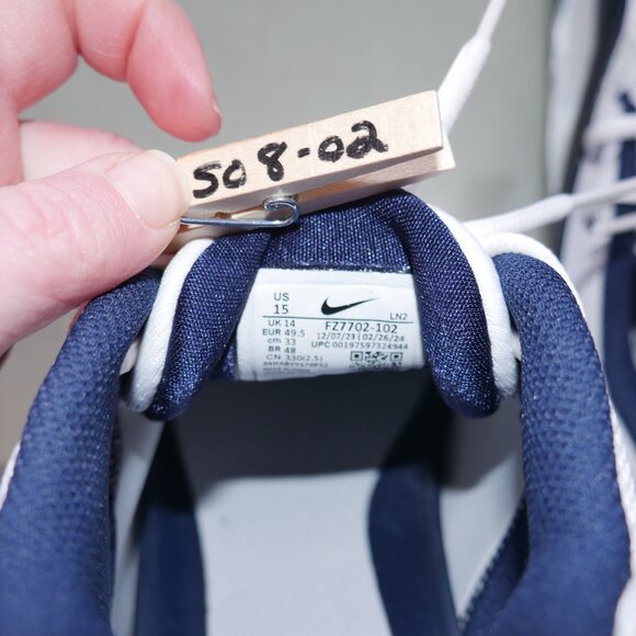 NEW Nike Alpha Menace Pro 4 Men\'s Football Cleats Size 15 Navy Blue/White main image 3